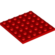 Lego destička 6x6, červená (4144302)